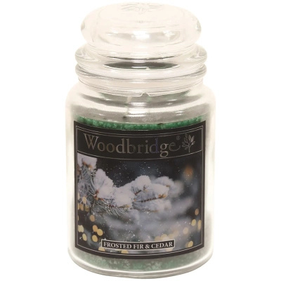 Velká vonná svíčka ve skleněné dóze se dvěma knoty Exotic Blossom Woodbridge Candle 565 g