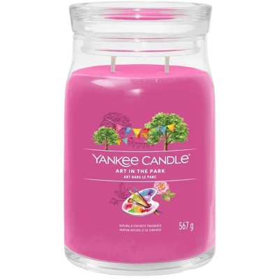 Yankee Candle Signature didelė pavasariu kvepianti žvakė stikliniame indelyje 567g - Art In The Park