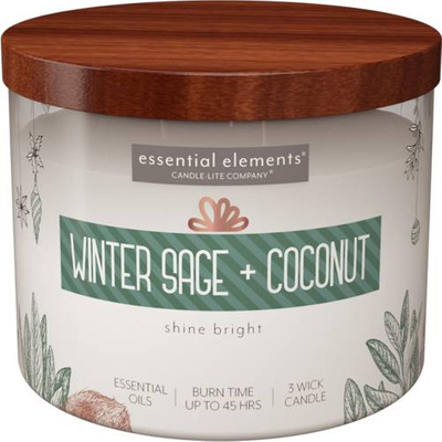 Bougie de Noël parfumée Winter Sage Coconut Candle-lite