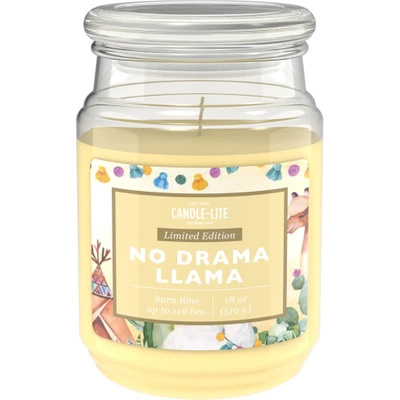 Candela profumata grande gialla in vetro No Drama Llama Candle-lite 510 g