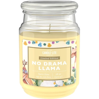 Duża żółta świeca zapachowa w szkle No Drama Lllama Candle-lite 510 g