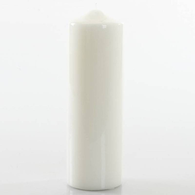 Lussuosa candela a colonna bianca 240/80 mm Meloria