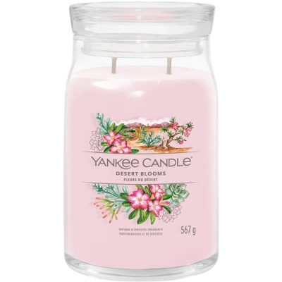 Yankee Candle Signature Desert didelė gėlių kvapo žvakė stikliniame indelyje 567 g - Blooms