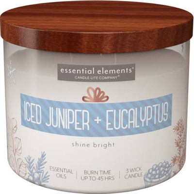 Kalėdinė kvapioji žvakė Iced Juniper Eucalyptus Candle-lite