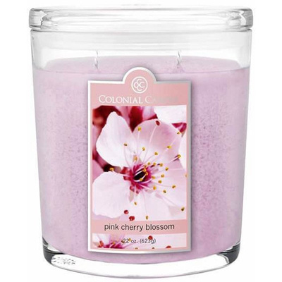 Große ovale Duftkerze Colonial Candle 623 g - Pink Cherry Blossom