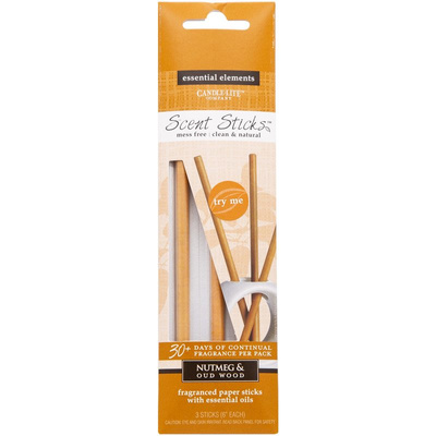 Bâtonnets parfumés 3 pcs Scent Sticks Muscade Nutmeg Oudwood Candle-lite