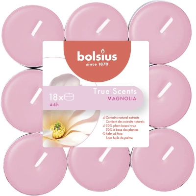 Bolsius True Scents portacandele profumati 18 pezzi - Magnolia