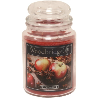 Velká vonná svíčka ve skleněné dóze se dvěma knoty Exotic Blossom Woodbridge Candle 565 g