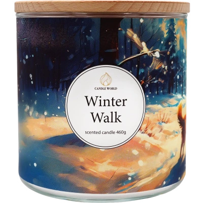 Candle World soja doftljus 3 veken Winter Walk Winter Forest 460 g