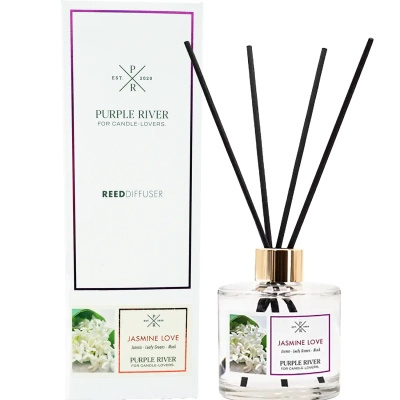 Purple River bâtons de parfum Jasmine Love dans un flacon en verre de 100 ml
