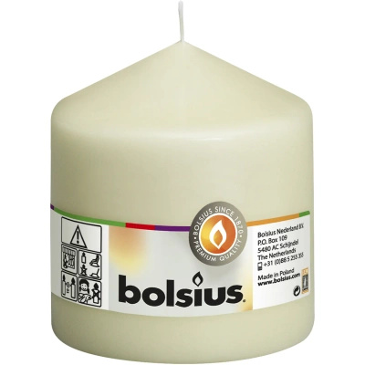 Bolsius Geurvrije zuilkaars 10 cm 100/98 mm - Crème