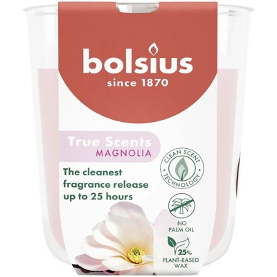 Bolsius True Scents skleněná vonná svíčka 80/73 mm - Magnolie