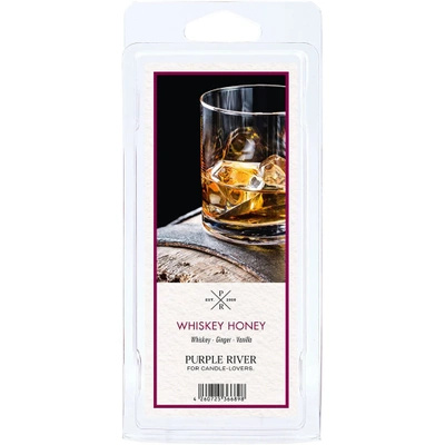 Cera profumata di soia per brucia essenze da uomo Whiskey Honey Purple River 50 g