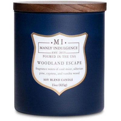 Pánská sojová vonná svíčka dřevěný knot Colonial Candle - Woodland Escape