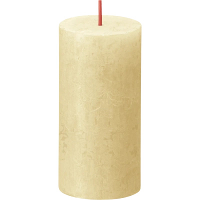 Bolsius rustic trunk candle post Rustic Shine 100/50 mm 10 cm - Oatmeal Beige