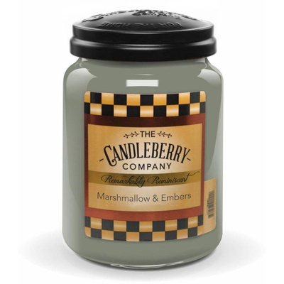 Grande bougie parfumée Candleberry dans un verre 570 g - Marshmallow Embers™