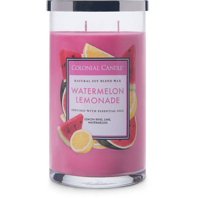 Colonial Candle Klasická velká vonná sojová svíčka ve sklenici 19 oz 538 g - Watermelon Lemonade