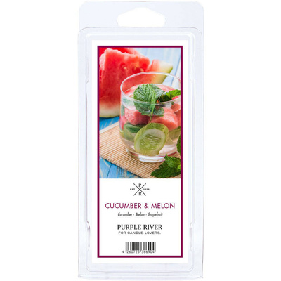 Cire parfumée de soja pour brûle-parfum pastèque concombre Cucumber Melon Purple River 50 g