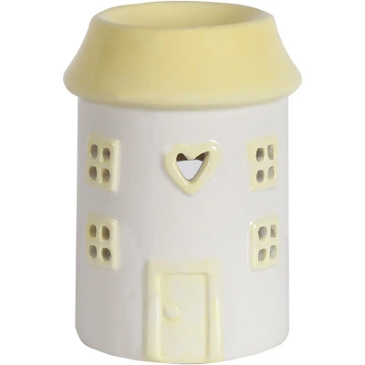 Kvapusis vaškas židiniui keraminis kreminis namas Woodbridge House Cream 12 cm