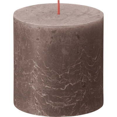 Bolsius rustic trunk candle post Rustic Shine 100/100 mm 10 cm - Taupe