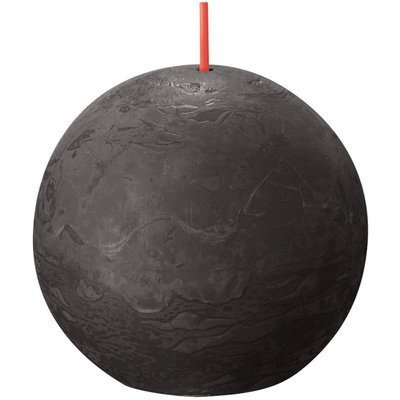 Bolsius Rustic Shine unscented solid ball candle 76 mm - Stormy Gray